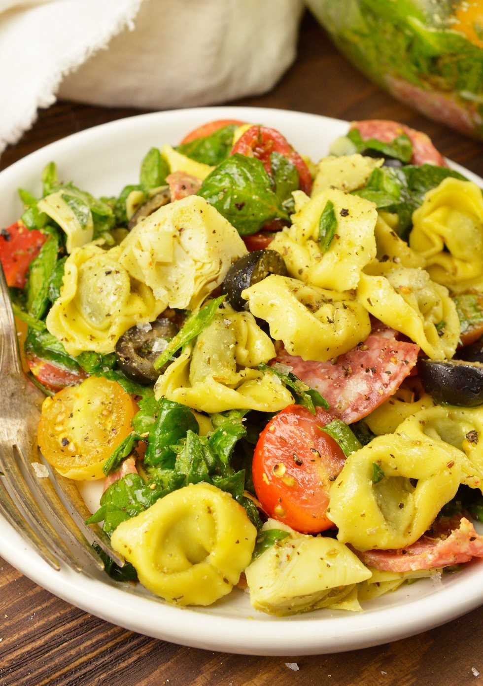 Pasta Side Dishes Recipes
 Spinach Tortellini Italian Pasta Salad Recipe video