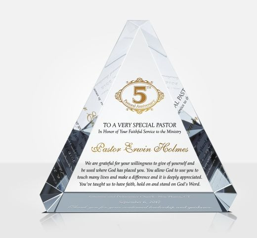 Pastoral Anniversary Gift Ideas
 5th Anniversary Gift for Pastor DIY Awards