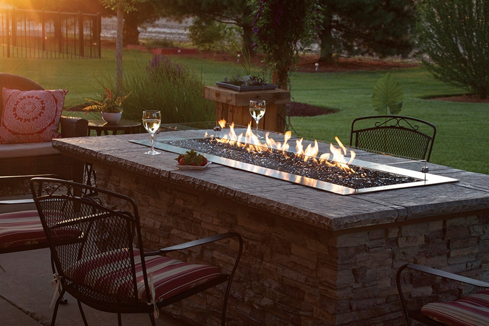 Patio Gas Fire Pit
 White Mountain Hearth by Empire Outdoor Linear Gas Fire