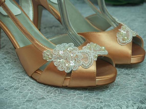Peach Wedding Shoes
 Peach Wedding Shoes Peach Orange Bridal Shoes Bridal