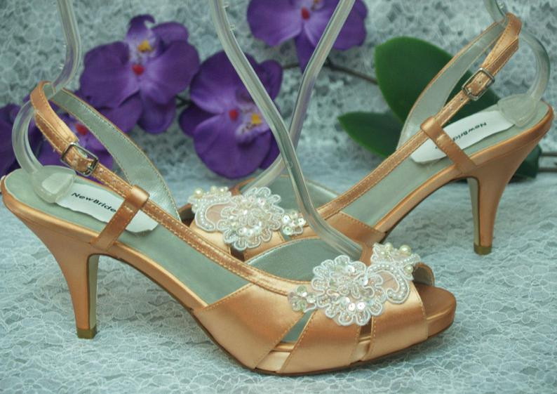 Peach Wedding Shoes
 Peach Wedding Shoes Peach Orange Bridal Shoes Bridesmaids