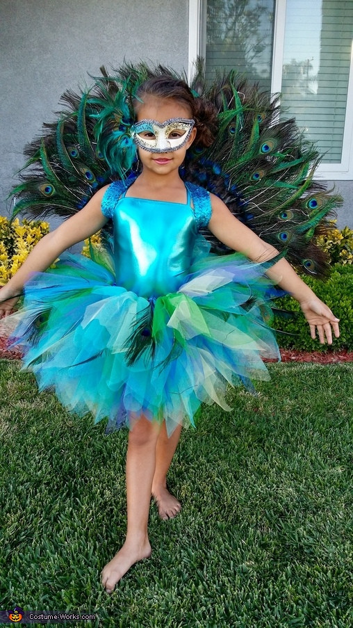 Peacock Halloween Costumes DIY
 Homemade Peacock Costume for Girl