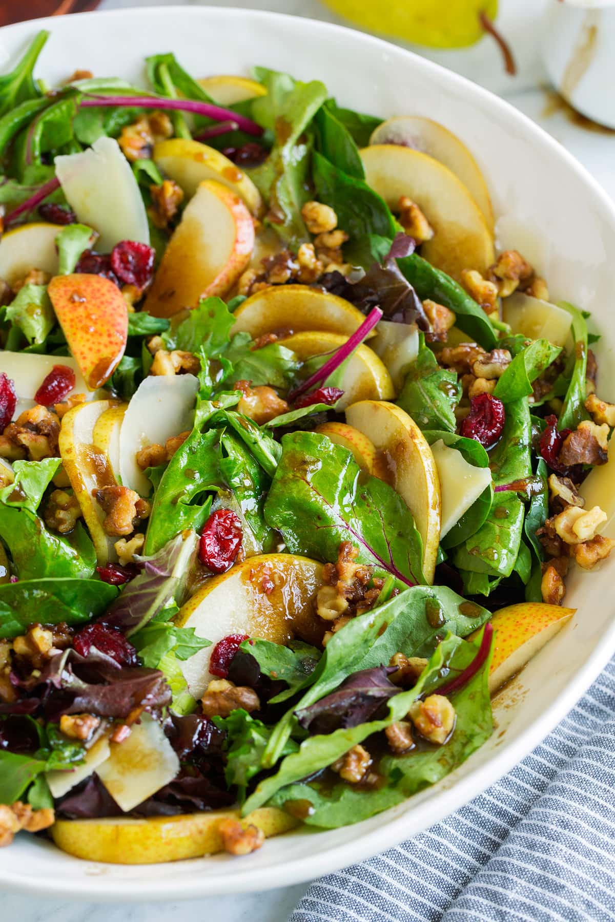 Pear Salad Recipes
 Autumn Pear Salad with Can d Walnuts and Balsamic