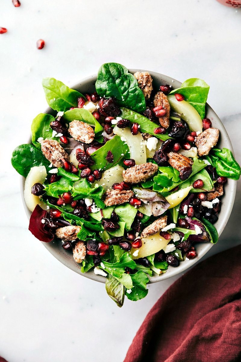 Pear Salad Recipes
 Can d Pecan Pear & Pomegranate Salad Chelsea s Messy