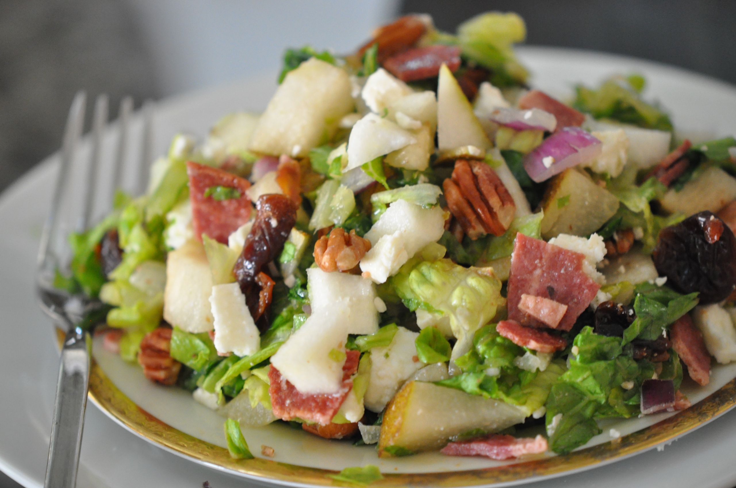 Pear Salad Recipes
 Best Chopped Pear Salad Recipe Plus Turkey Bacon Recipes