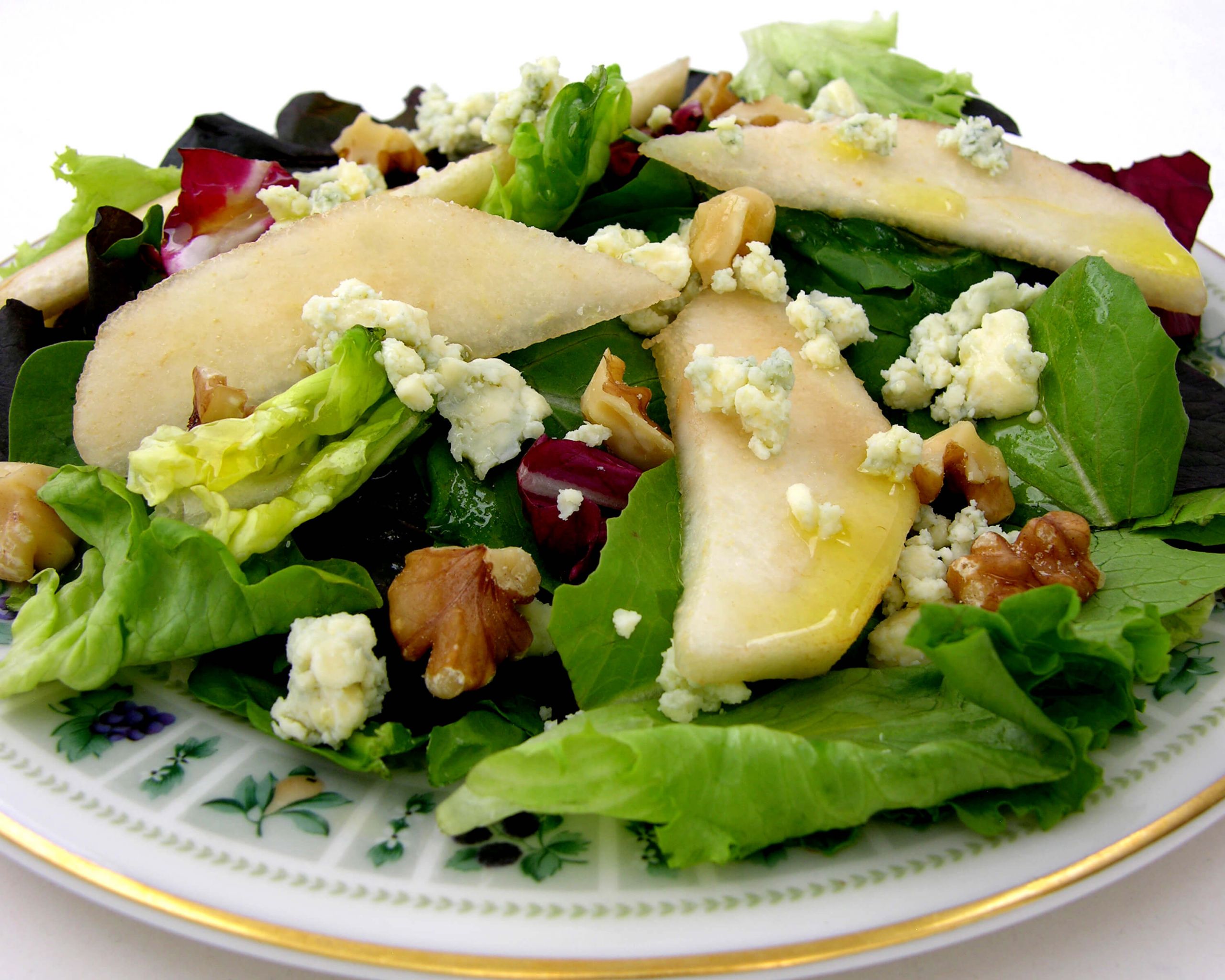 Pear Salad Recipes
 Pear Blue Cheese and Walnut Salad