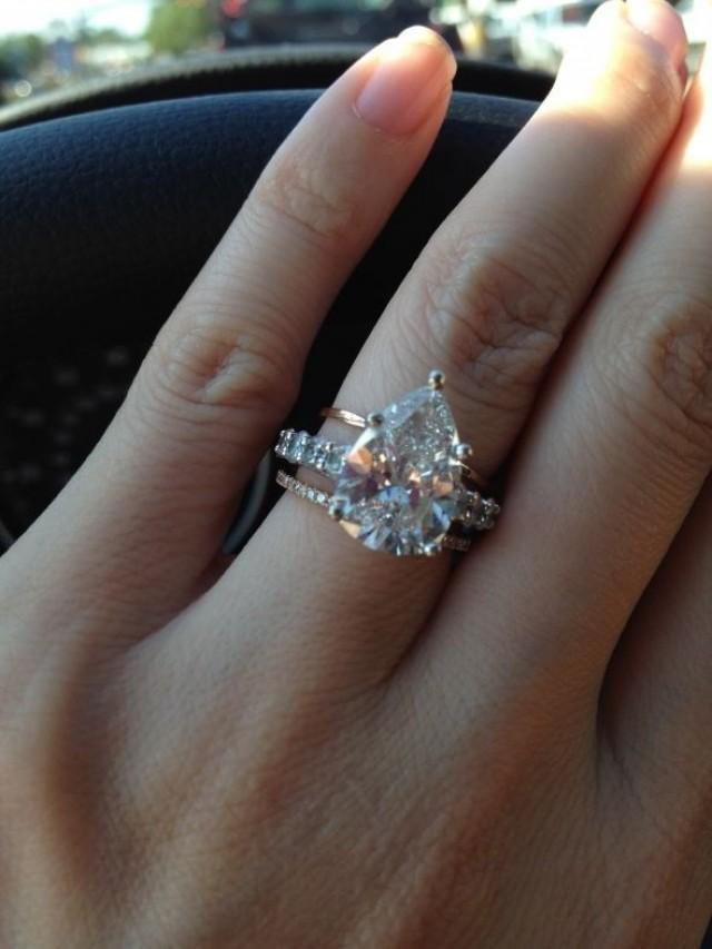 Pear Shaped Wedding Ring Sets
 Wedding Diamond Pear Shaped Diamond Wedding Ring