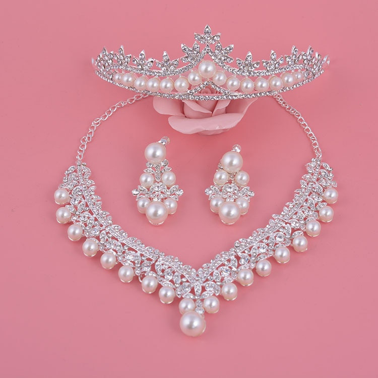 Pearl Bridal Jewelry Sets
 Bridal Women s Pearl Bridal Necklace Earrings Jewelry Set