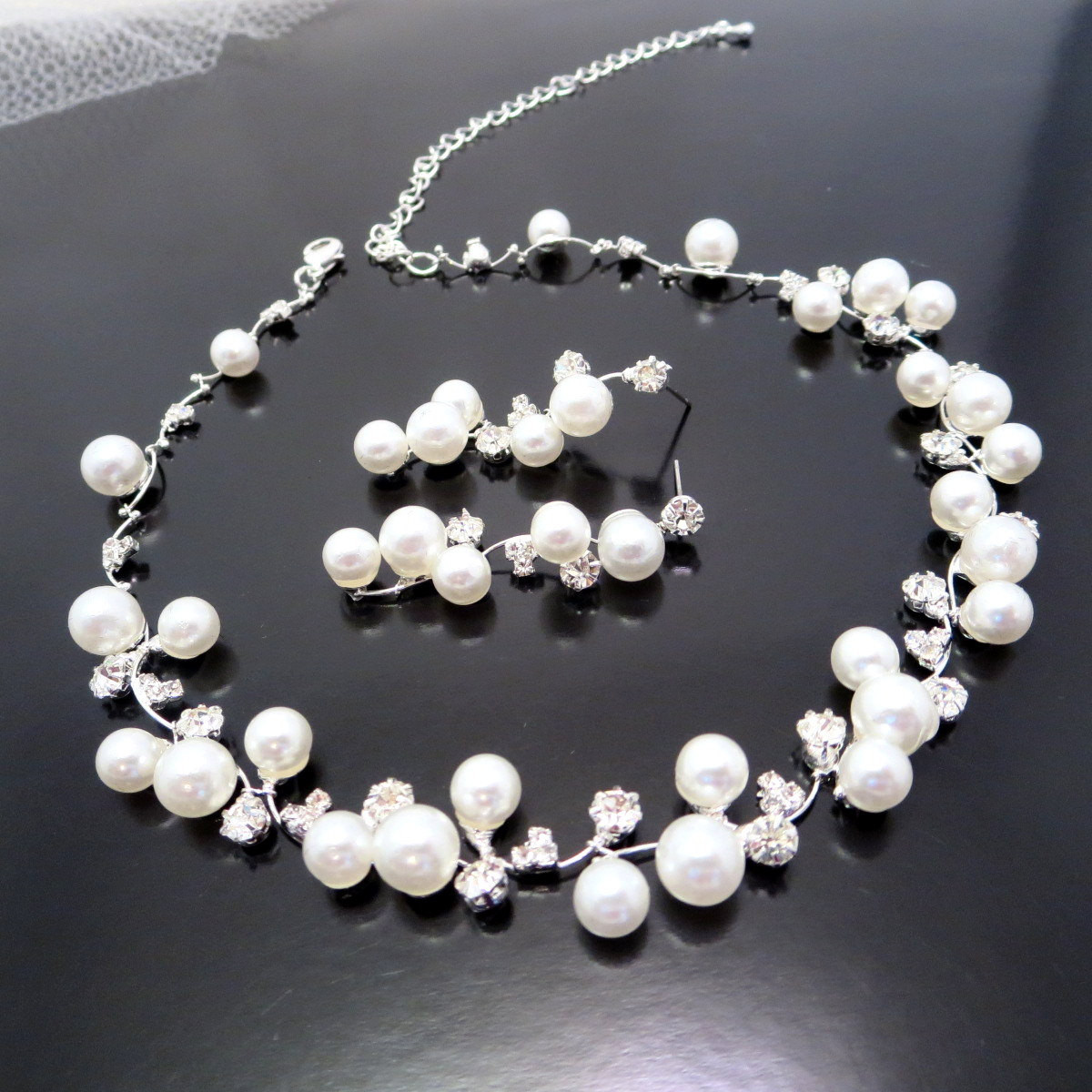 Pearl Bridal Jewelry Sets
 Bridal Pearl necklace set Wedding jewelry set Bridal