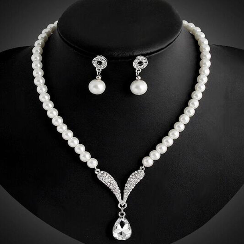 Pearl Necklace Sets
 Necklace 1 Sets Pearl Jewelry Sets Earrings Fashion Women