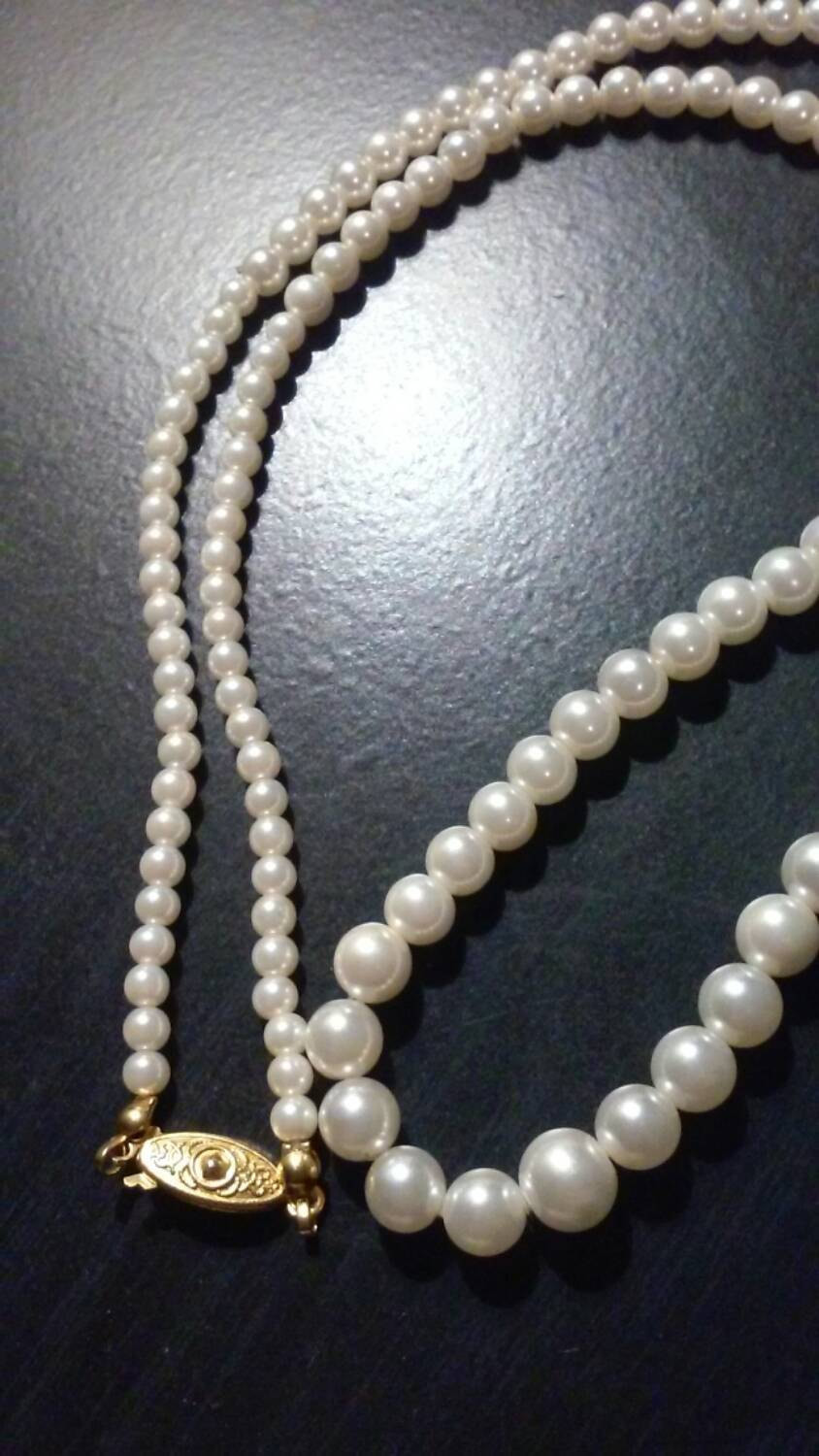 Pearl Necklace Value
 Vintage pearl necklace recently lower price by createArt2love