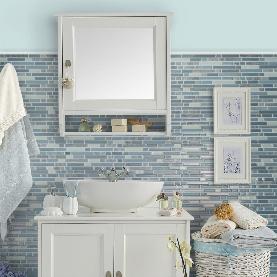 Peel And Stick Tile Bathroom
 Bellagio Alario Peel & Stick Smart Tiles Backsplash