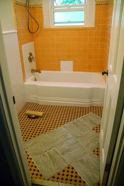 Peel And Stick Tile Bathroom
 Remodelaholic