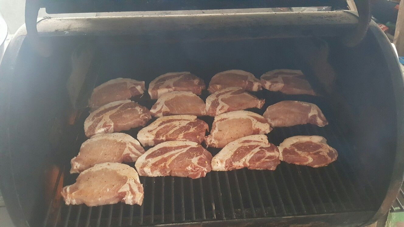 Pellet Grill Pork Chops
 Pork chops on the Louisiana smoker pellet grill