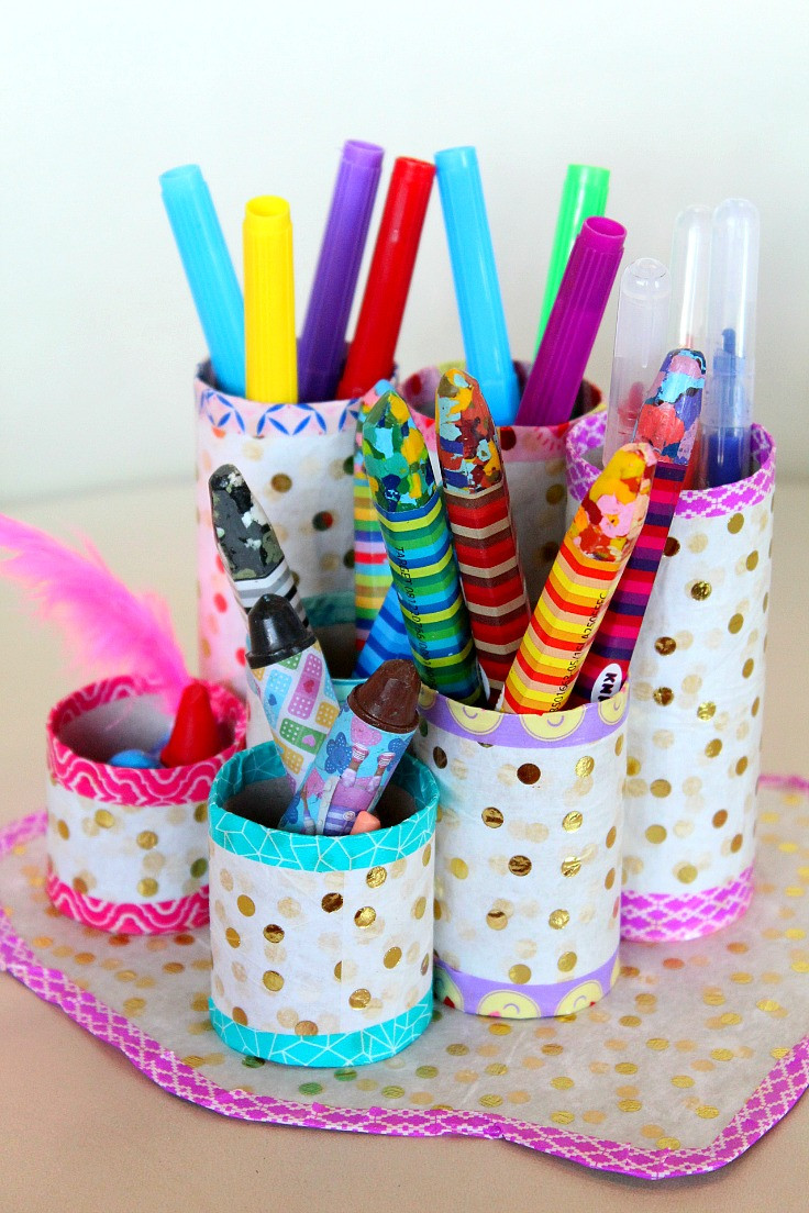 Pen Organizer DIY
 DIY Pen Organizer With Recycled Materials