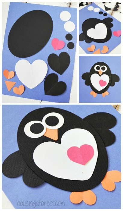 Penguin Craft For Toddlers
 Heart Penguin Craft for Kids