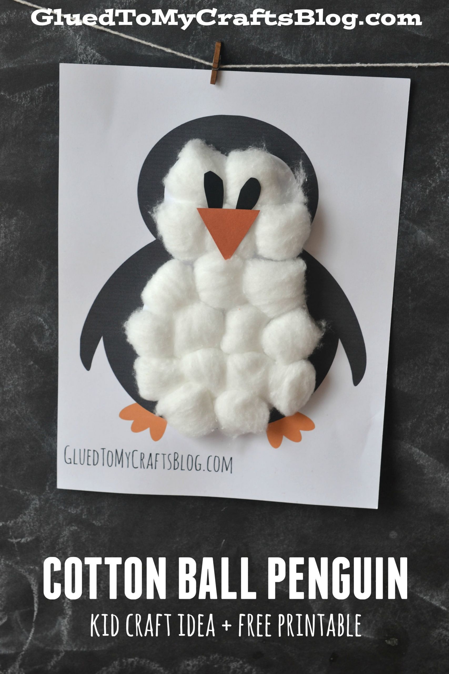 Penguin Craft For Toddlers
 Cotton Ball Penguin Kid Craft Glued To My Crafts