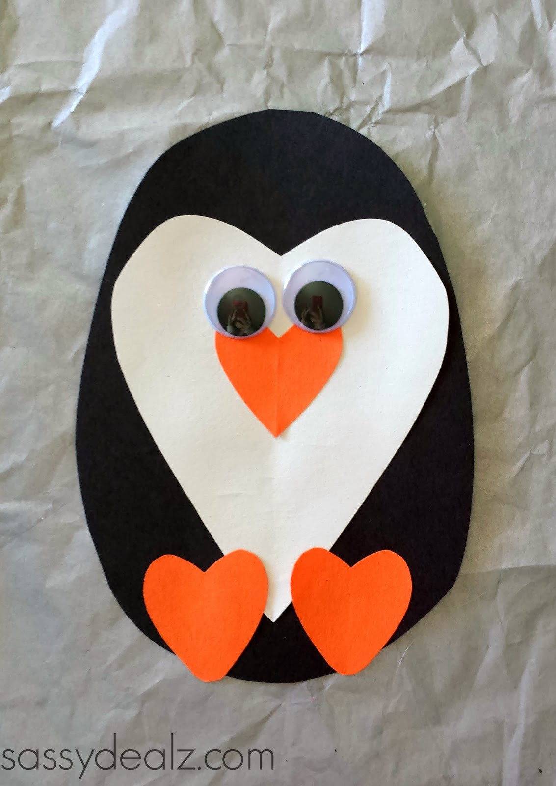 Penguin Craft For Toddlers
 Paper Heart Penguin Craft For Kids Crafty Morning