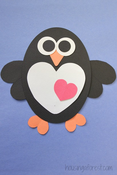 Penguin Crafts For Kids
 Heart Penguin Craft for Kids