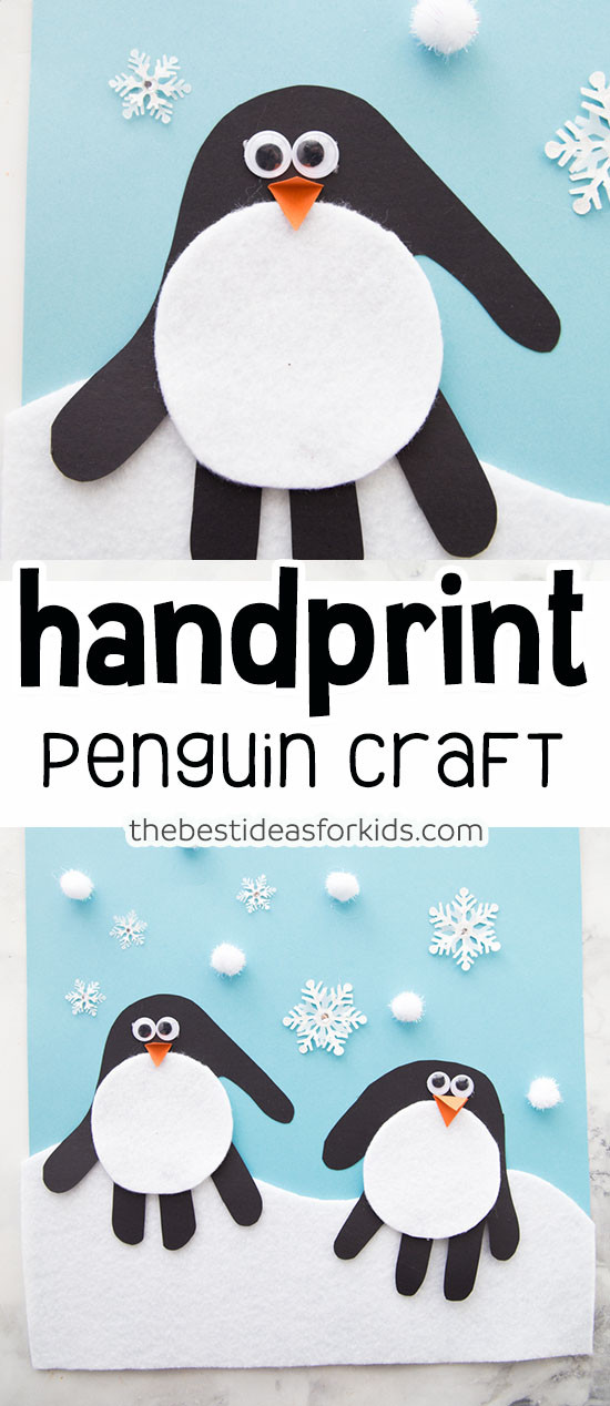 Penguin Crafts For Kids
 Handprint Penguin The Best Ideas for Kids
