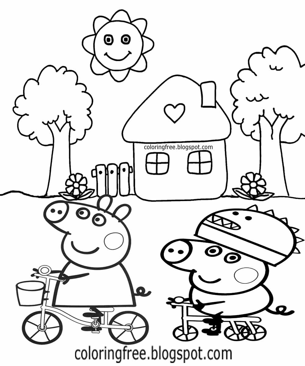 Peppa Pig Coloring Pages For Kids
 Free Coloring Pages Printable To Color Kids