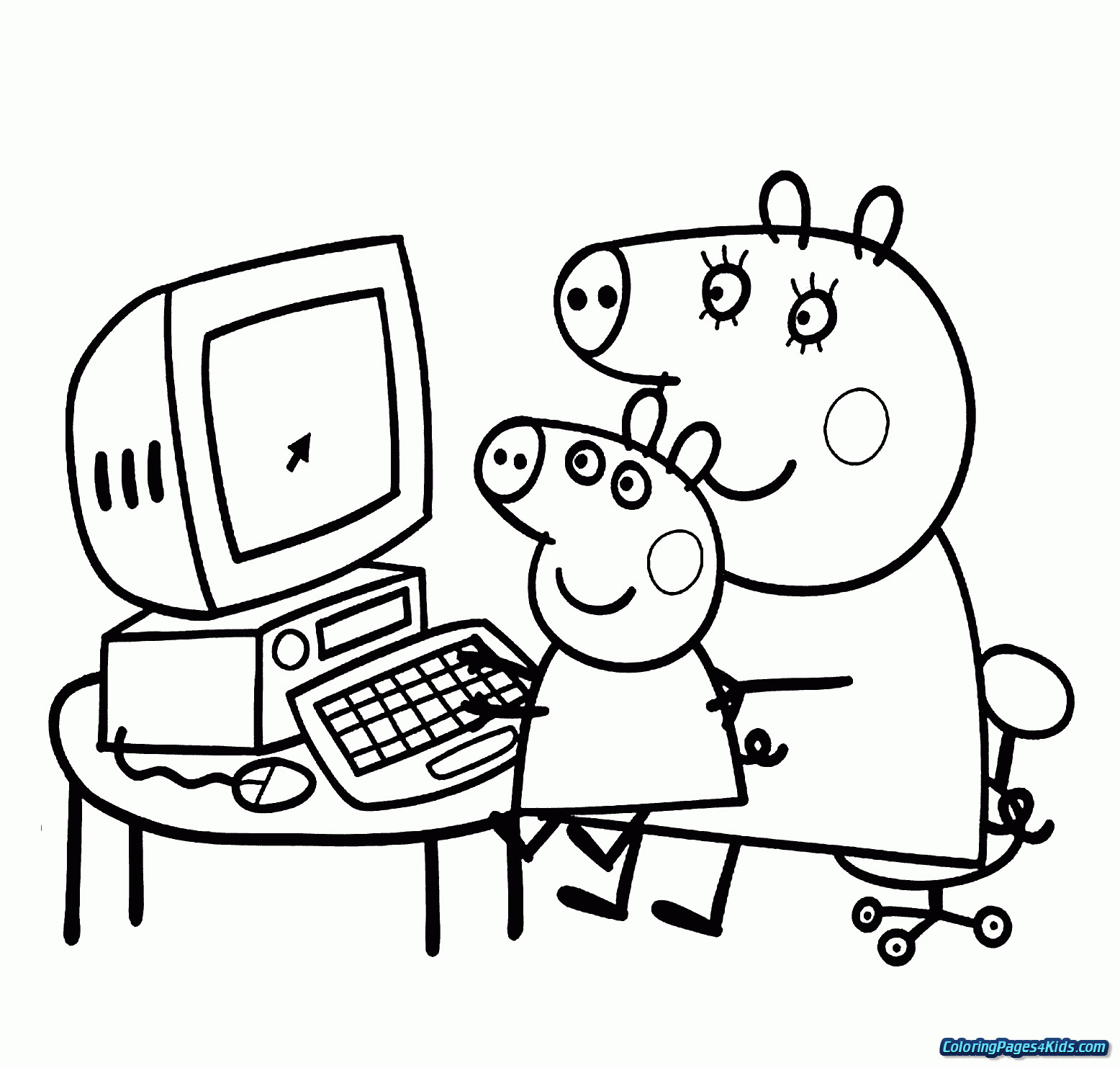 Peppa Pig Coloring Pages For Kids
 peppa pig birthday coloring pages Coloring Pages For Kids