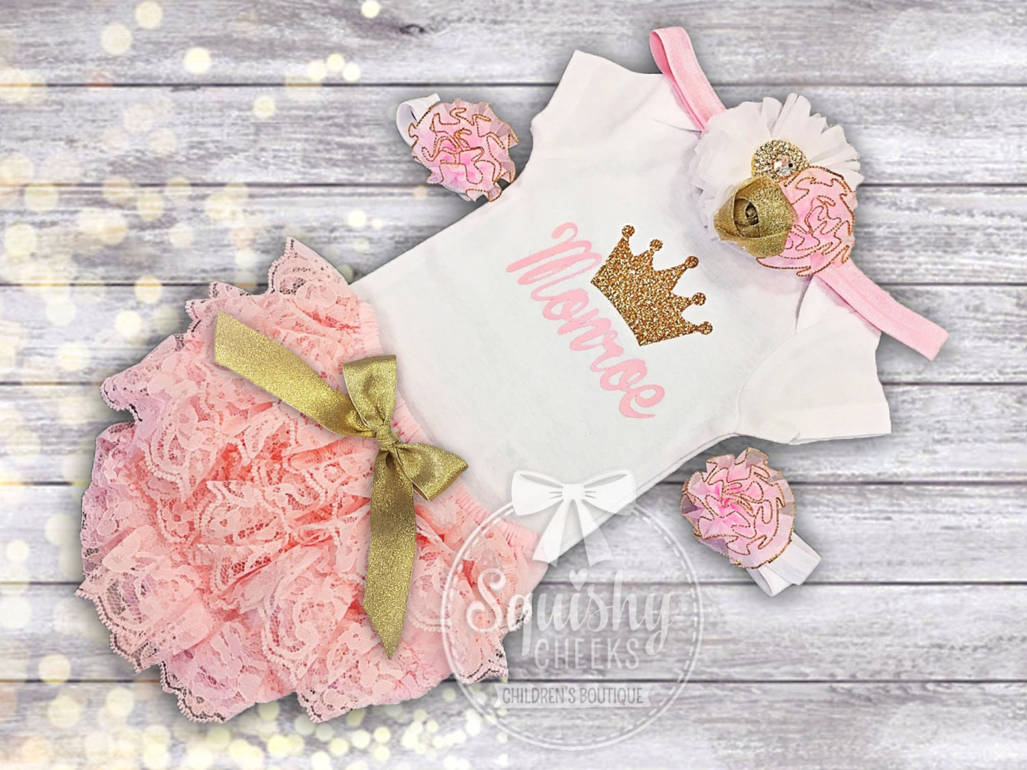 Perfect Gift For Baby Shower
 Perfect Baby Shower Gift Baby Girl Outfit Pink and Gold