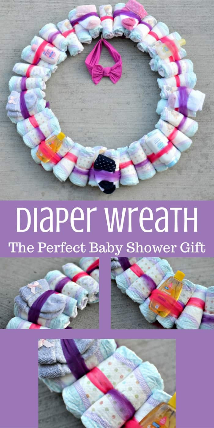 Perfect Gift For Baby Shower
 DIY Diaper Wreath Baby Shower Gift Tastefully Frugal