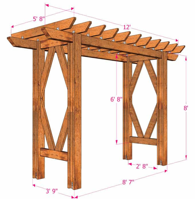 Pergola Plans DIY
 DIY Grape Arbor Simple DIY Pergola Free Building Plan