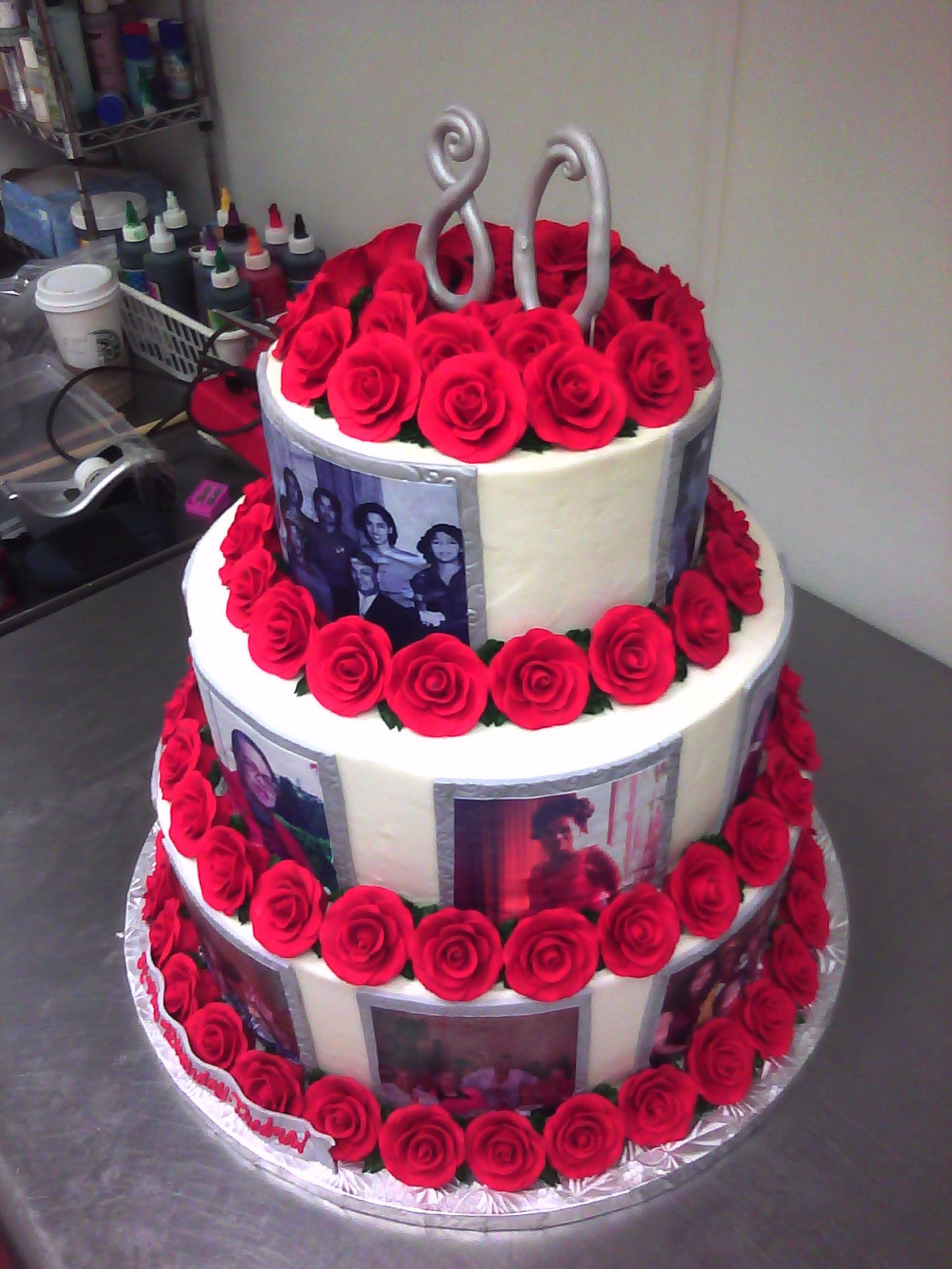 Photo Of Birthday Cake
 Rosey 80th Birthday Cake