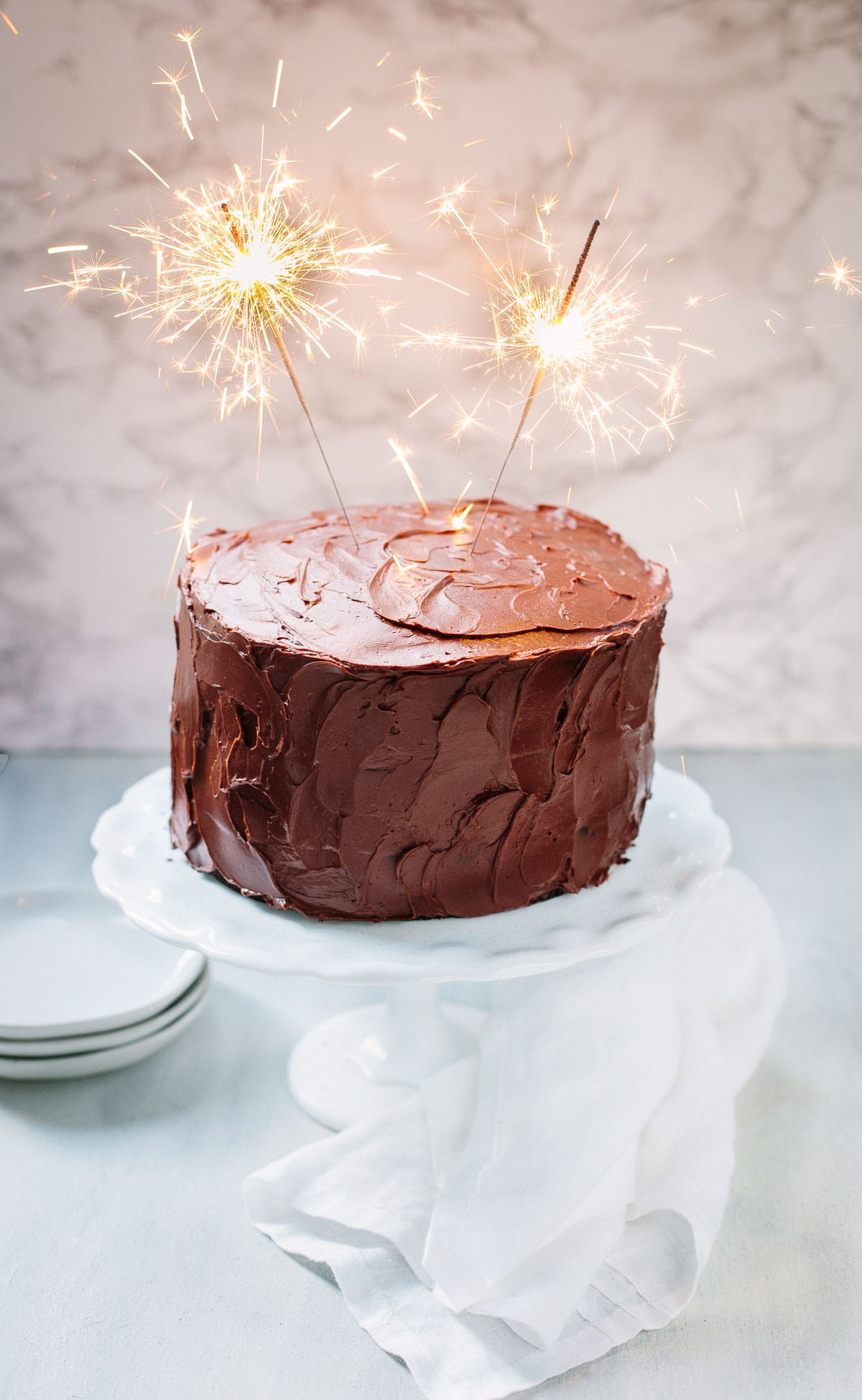 Photo Of Birthday Cake
 Chocolate Birthday Cake with Chocolate Ganache