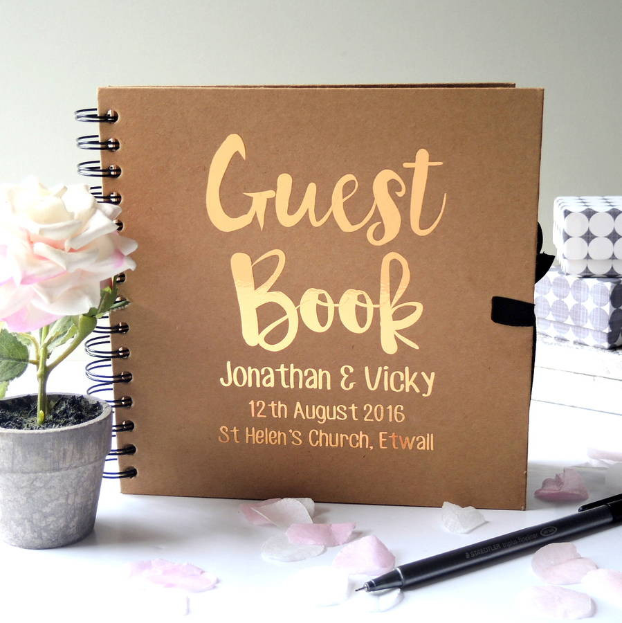 Photo Wedding Guest Book
 Personalised Wedding Guest Book By The Alphabet Gift Shop