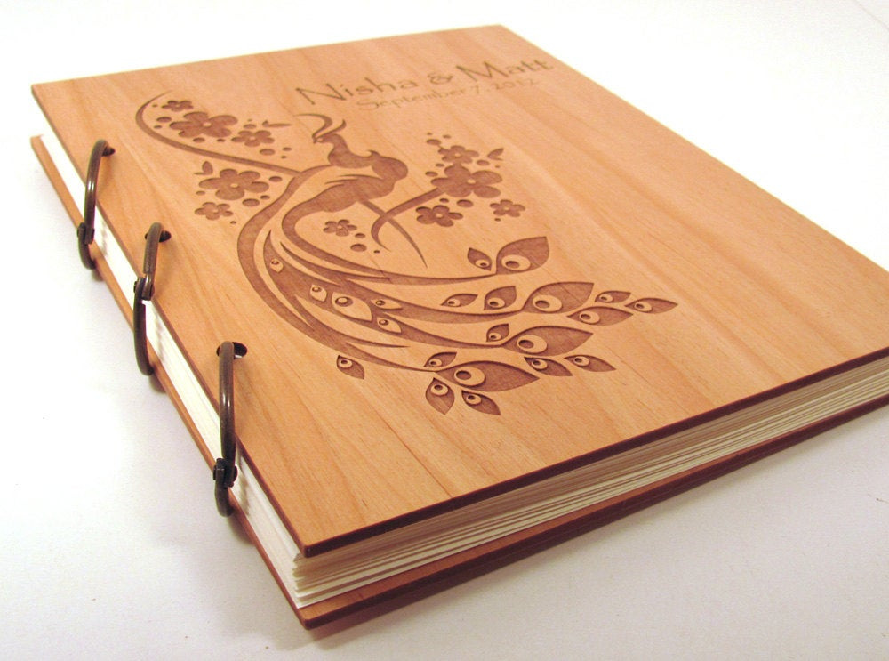 Photo Wedding Guest Book
 Wooden Wedding Guest Book Album LARGE by