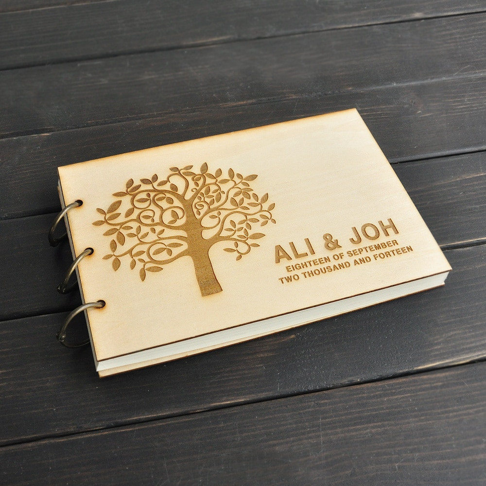 Photo Wedding Guest Book
 Personalized Wedding Guest Book Tree Wedding Guestbook