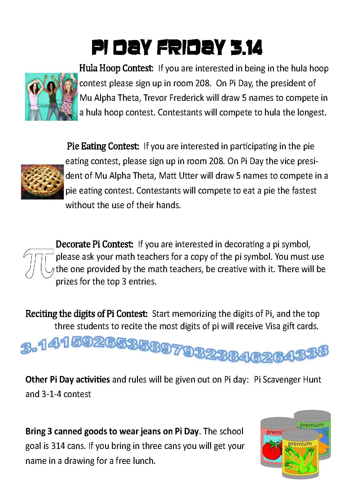 Pi Day Activities Pdf
 John Carroll High School