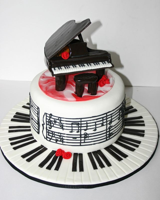 Piano Birthday Cake
 Cake Gallery Piano cake 8x10