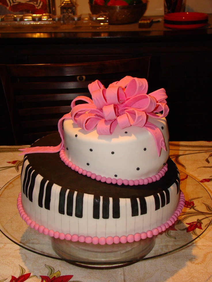 Piano Birthday Cake
 Pink Piano Cake Notes of deliciousness