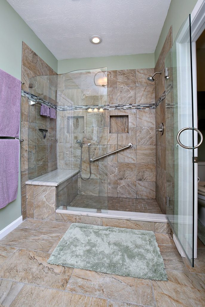 Picture Of Bathroom Showers
 Seamless Shower Doors and Master Bathroom Remodel Savvy