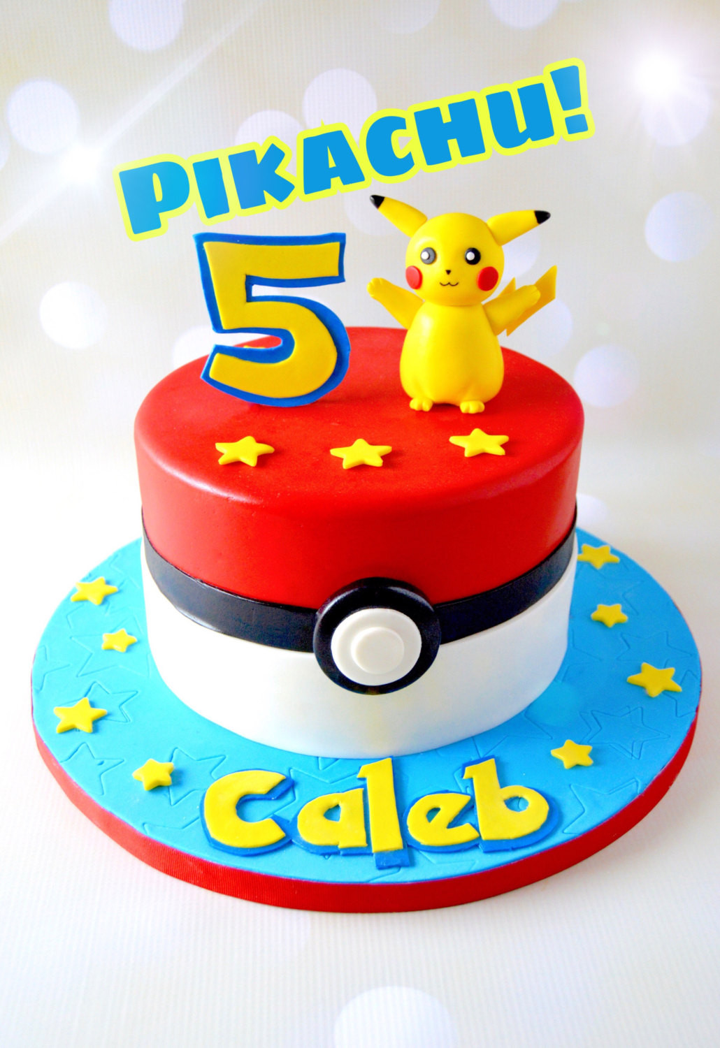 Pikachu Birthday Cake
 Pikachu cake topper Pokémon cake topper Pokemon by
