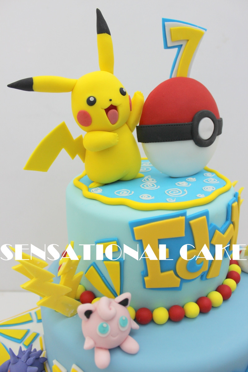 Pikachu Birthday Cake
 The Sensational Cakes PIKACHU POKEMON 3D 2 TIER CAKE