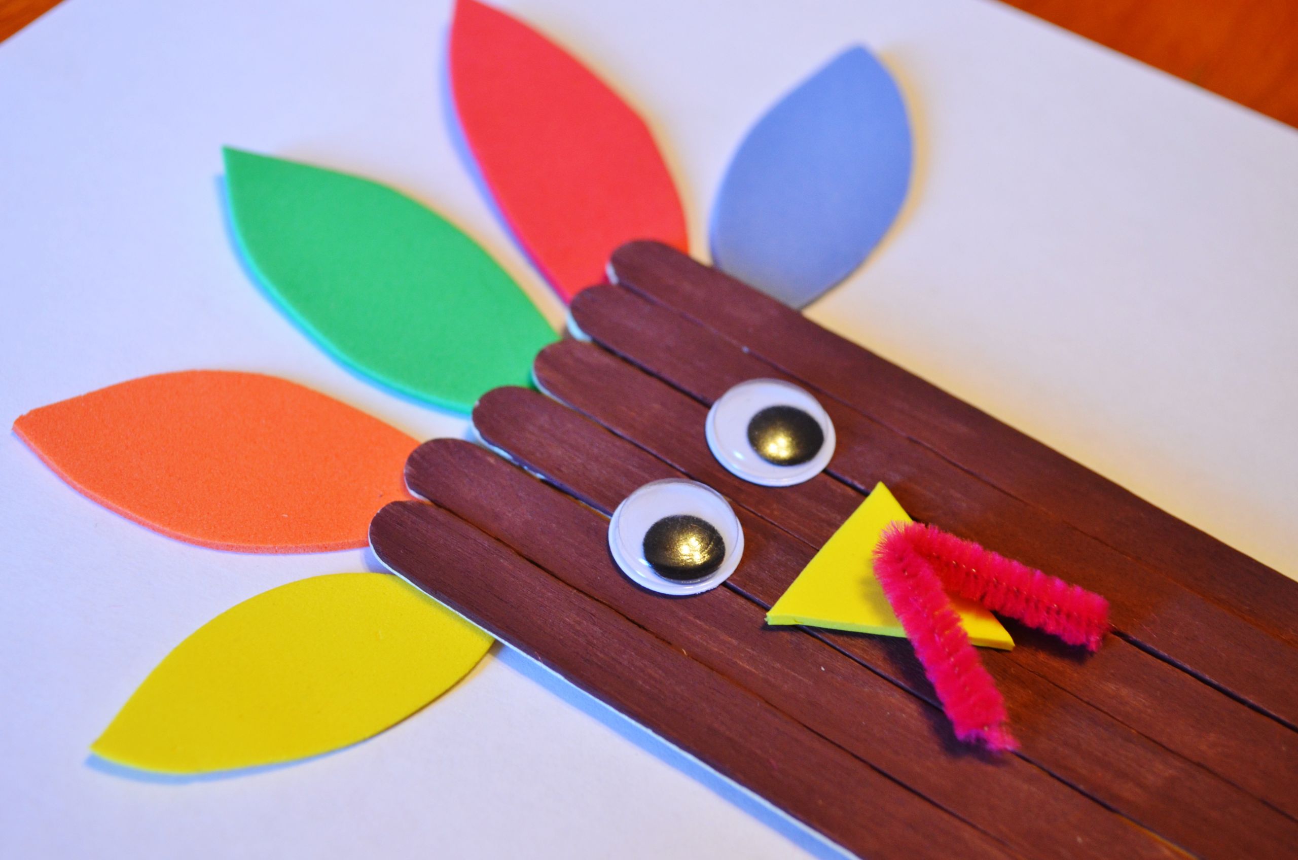 Pilgrim Crafts For Kids
 Thanksgiving Turkey Craft Sticks Craft for Kids