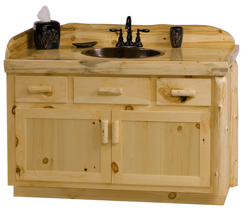 Pine Bathroom Cabinet
 Knotty Pine Bathroom Vanity Rustic North Woods Cabinets