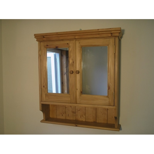 Pine Bathroom Cabinet
 Pine 2 door mirrored bathroom cabinet W65cm