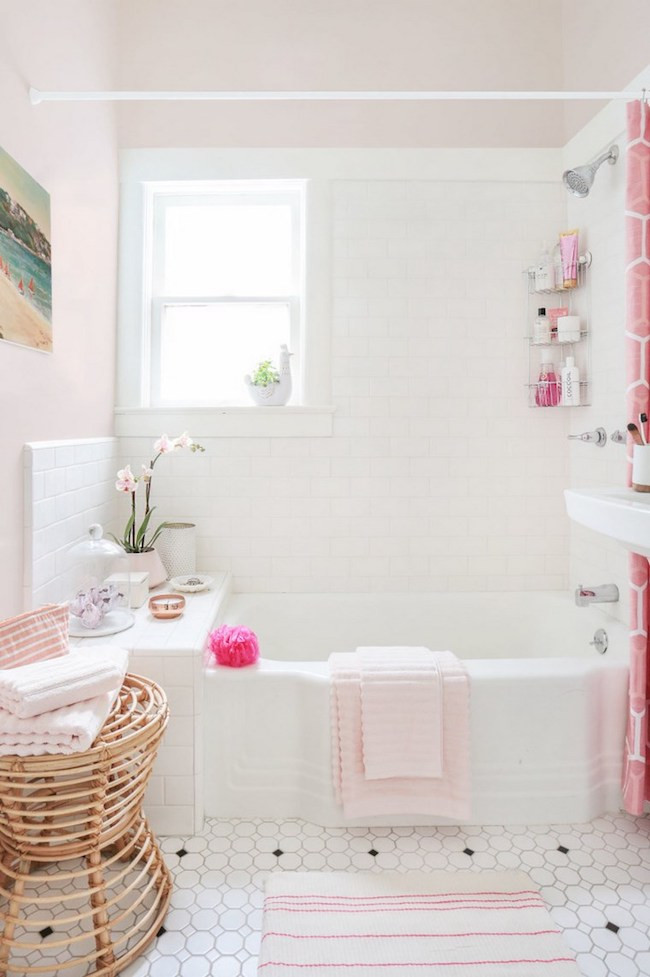 Pink And Gold Bathroom Decor
 Vintage Bathrooms My Mint & Pink Bathroom The Inspired