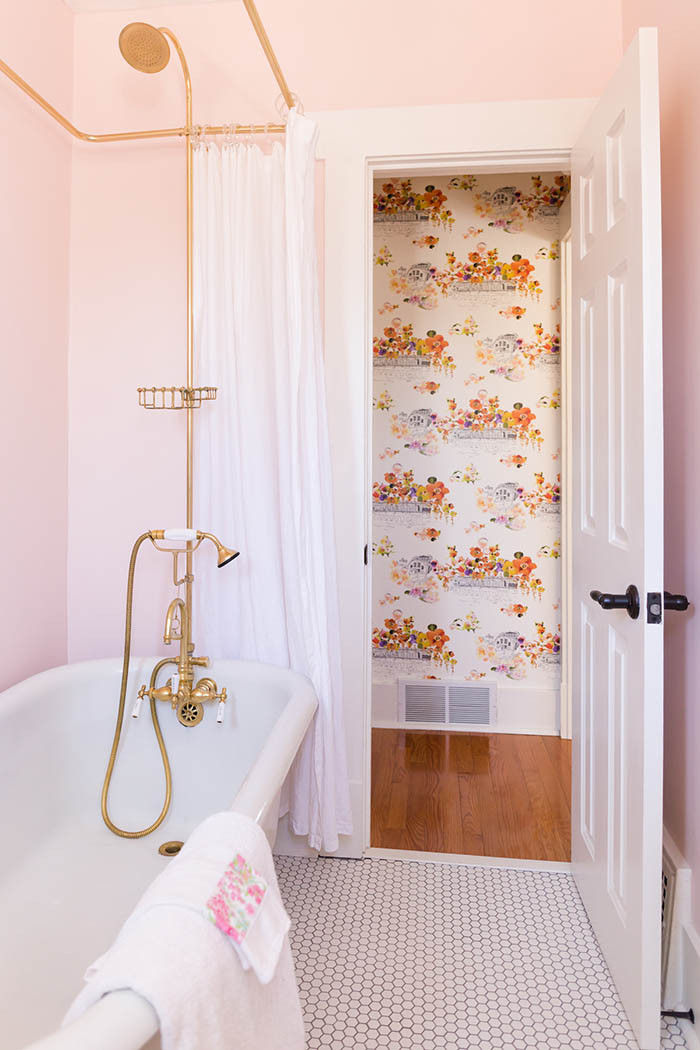 Pink And Gold Bathroom Decor
 Before & After All Hail The Pink Bathroom – Design Sponge
