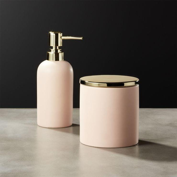 Pink And Gold Bathroom Decor
 Luxury Pink Bath Accessory Sets