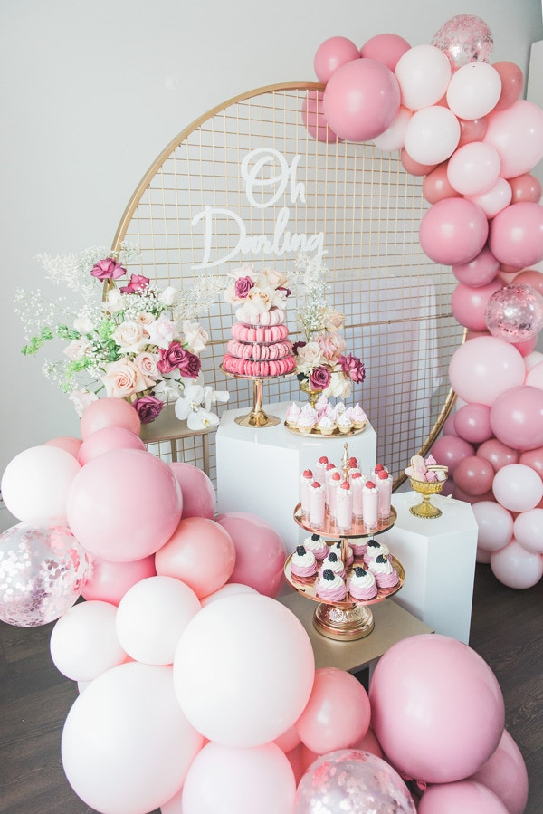 Pink And Gold Birthday Party Supplies
 Pretty Pink and Gold 1st Birthday Party