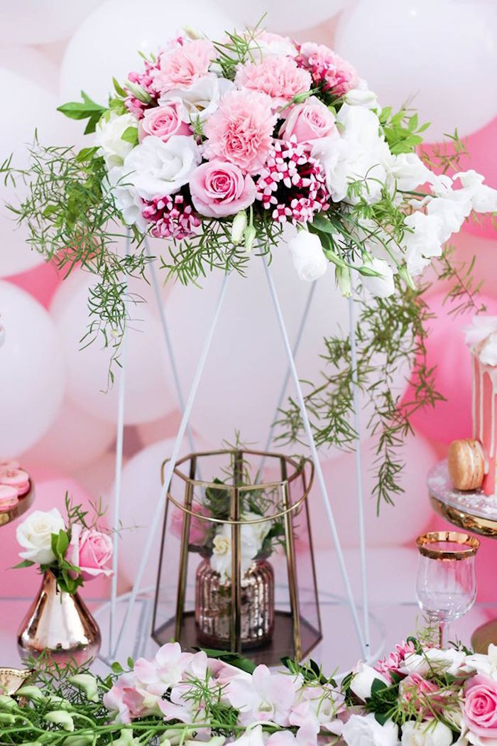 Pink And Gold Birthday Party Supplies
 Kara s Party Ideas Pink White Gold Garden Party