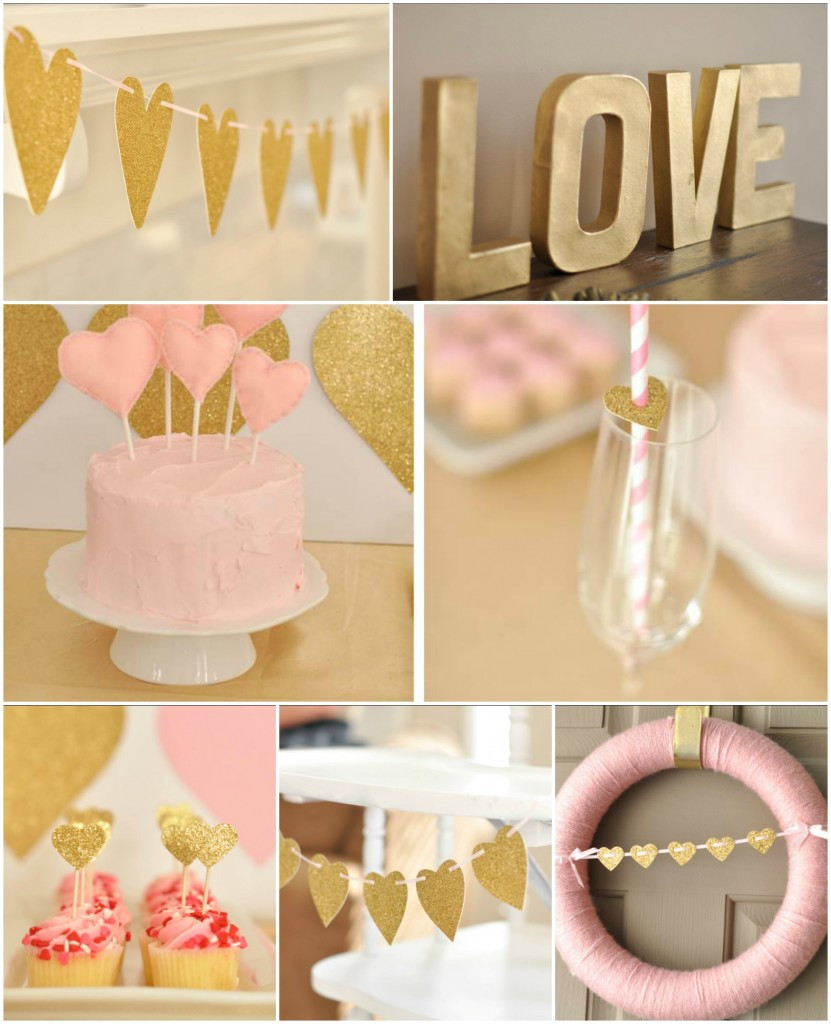 Pink And Gold Birthday Party Supplies
 Inspiration to reality Pink gold and hearts party