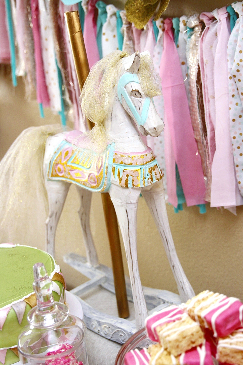 Pink And Gold Birthday Party Supplies
 A Pink & Gold Carousel 1st Birthday Party Party Ideas